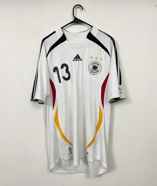 Germany Ballack 2006 home football shirt, L size