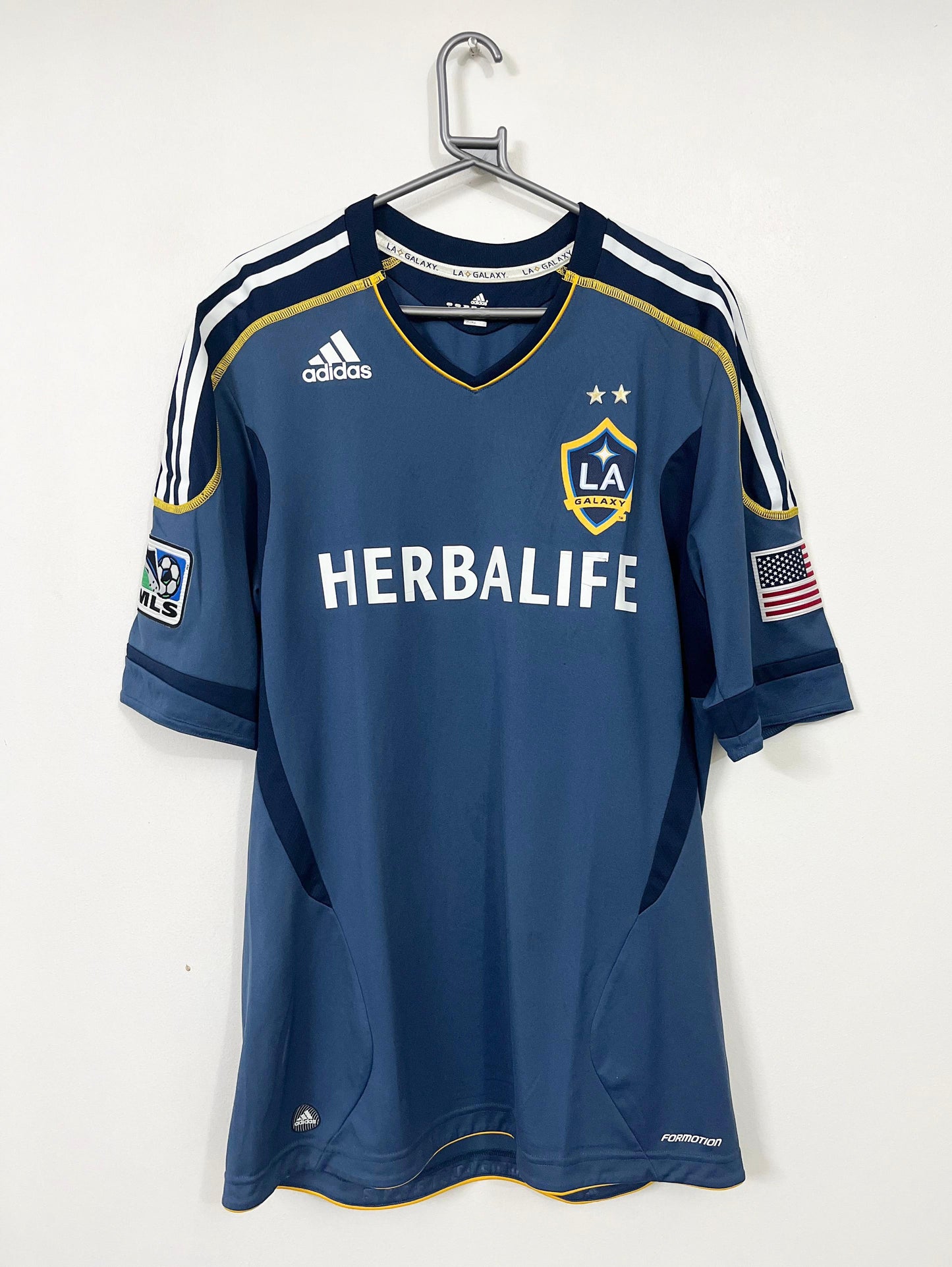 LA Galaxy 2011 Adizero away shirt, L size , player version