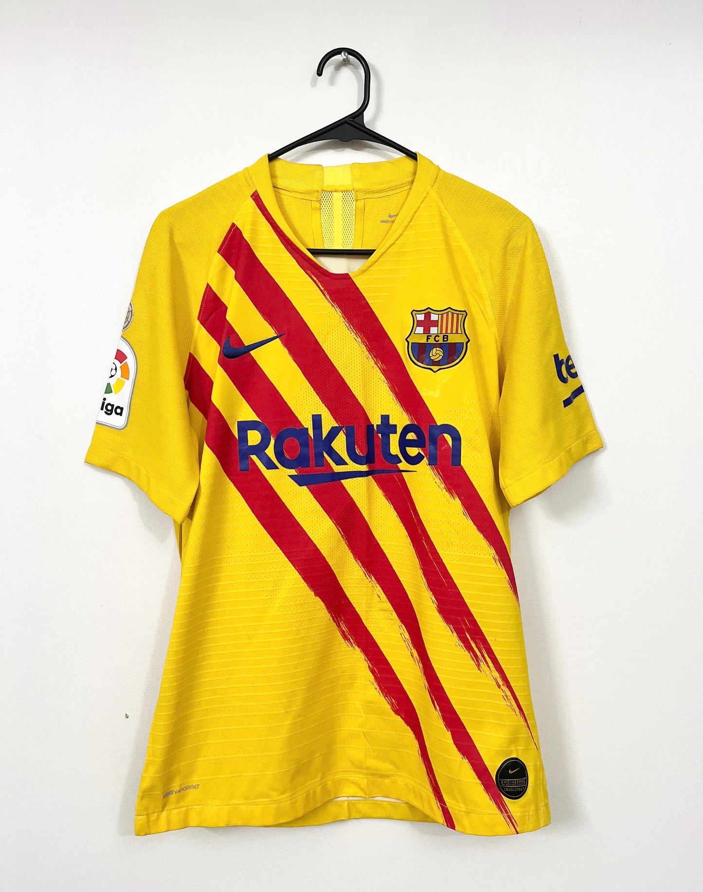 FC Barcelona 2019-20 Senyera Fourth Shirt, M size