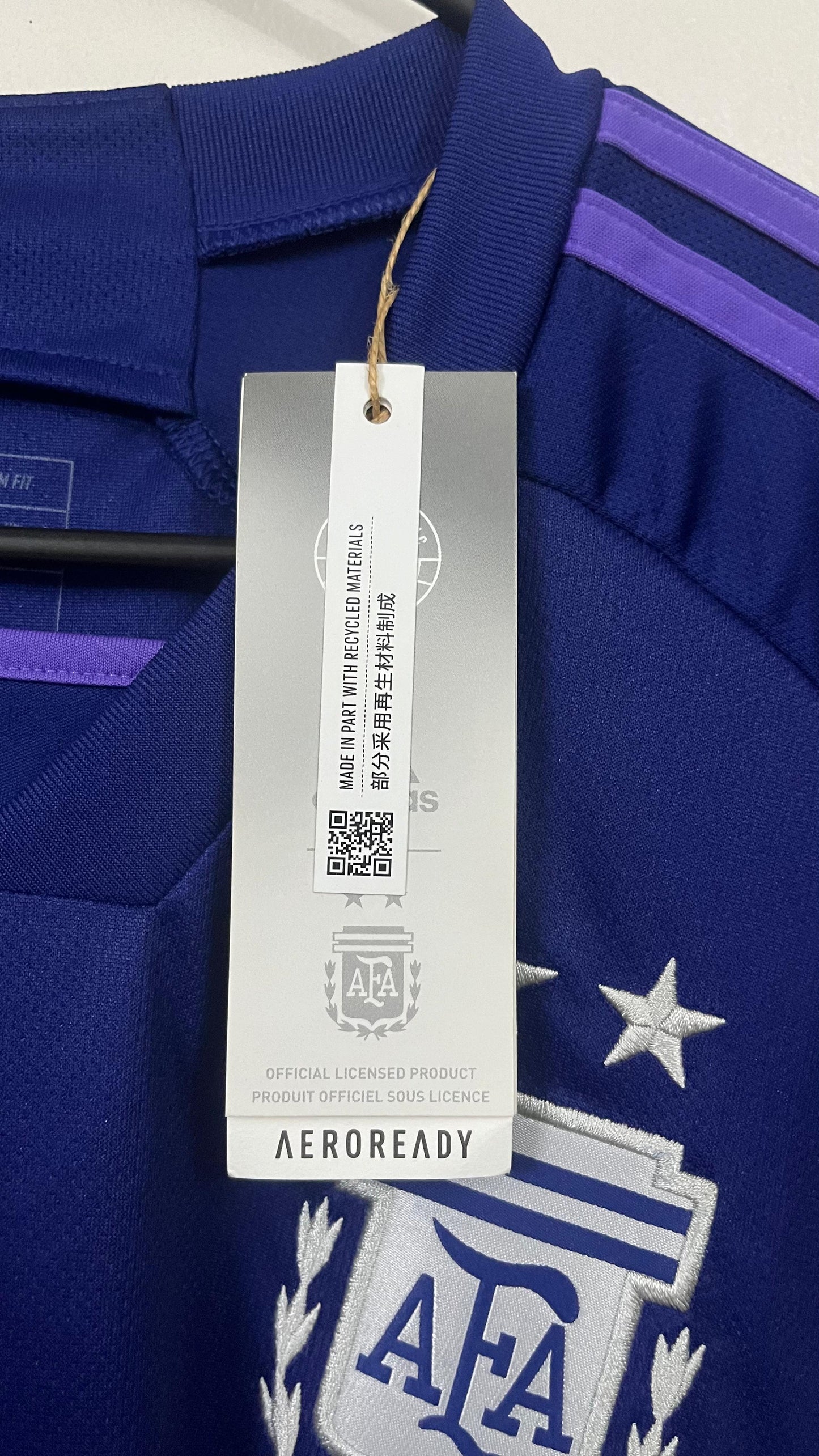 Argentina 2022 world cup away shirt, L size bnwt